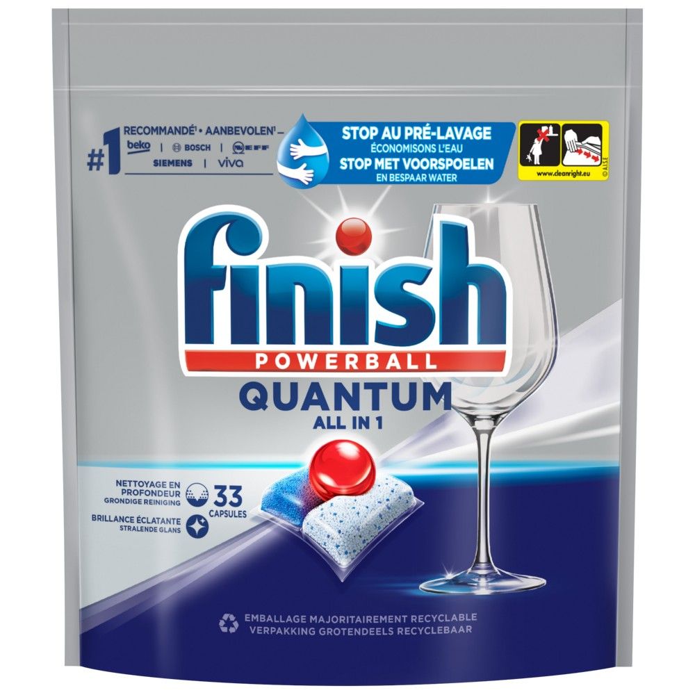 Finish Vaatwastabletten Powerball Quantum All-In-1 Regular (33 tabletten)