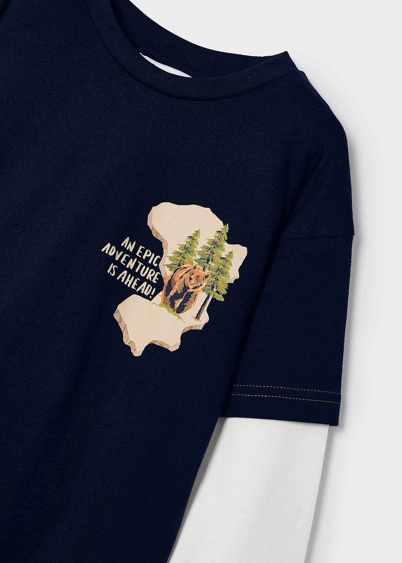 Camiseta infantil Better Cotton com ombros caídos
