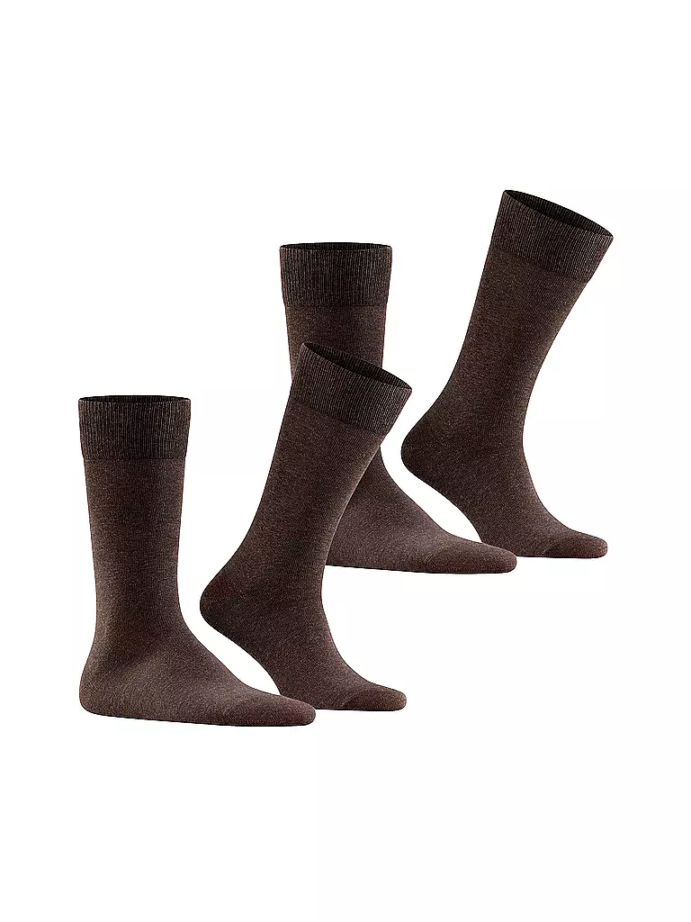 FALKE Socken 2er Pkg HAPPY dark brown braun
