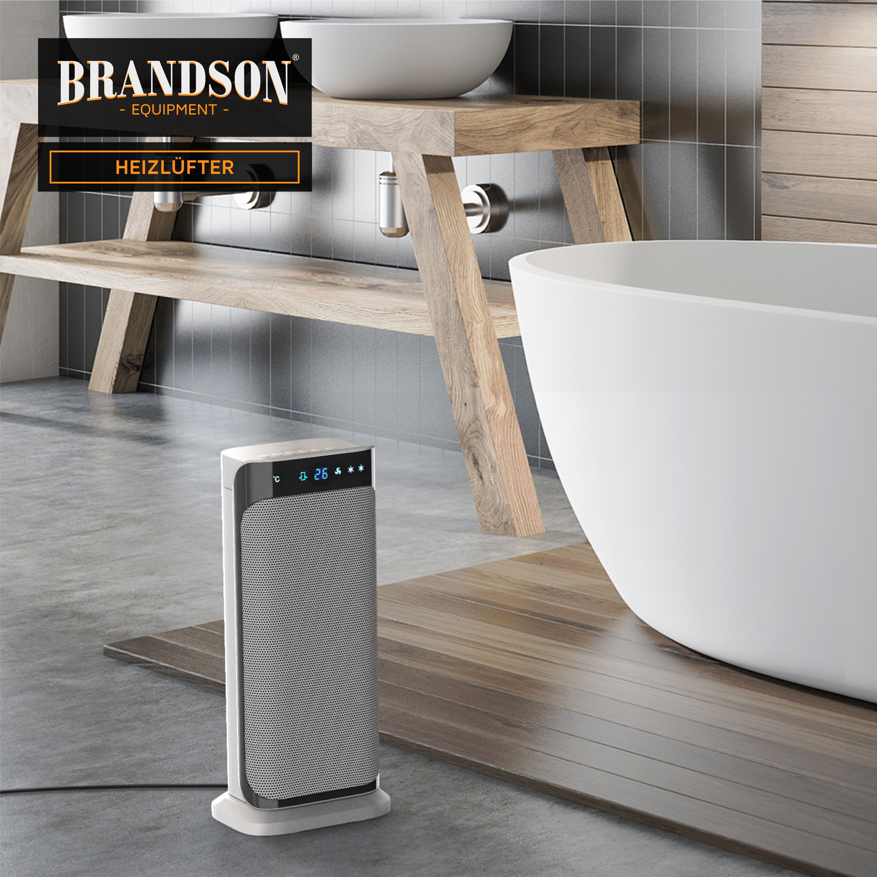 Brandson Heizlüfter 2000W, Keramikheizlüfter mit Fernbedienung, energiesparend & leise, Überhitzungsschutz, Automatische Abschaltung, Umkippschutz