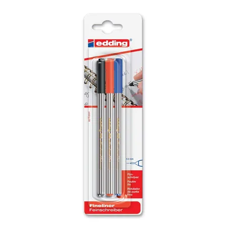 edding 89 Fineliner, 0.3 mm, 3er Set
