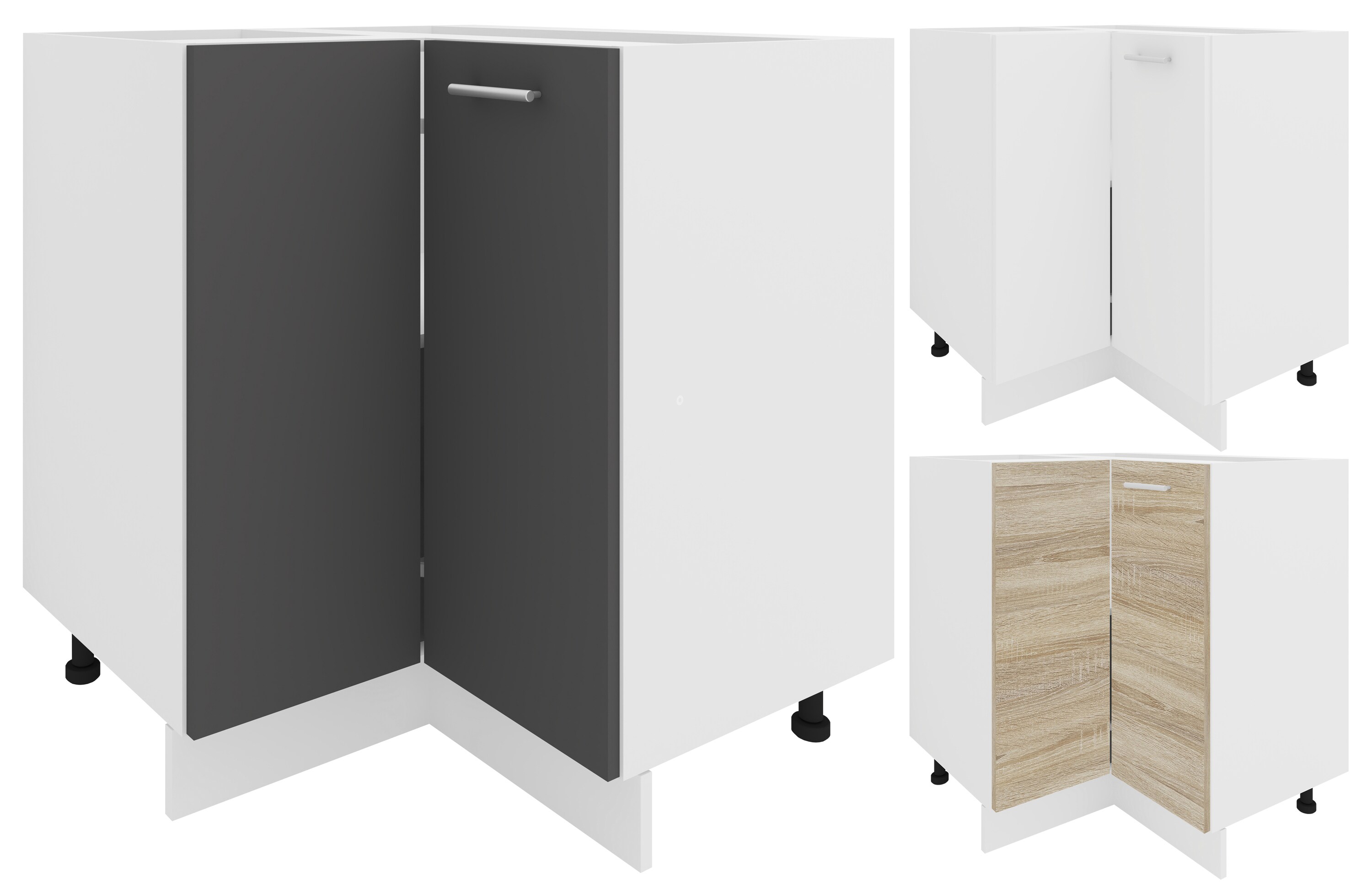 VCM Eckschrank Küchenschrank Küchenunterschrank Küche Unterschrank Küchenmöbel Esilo