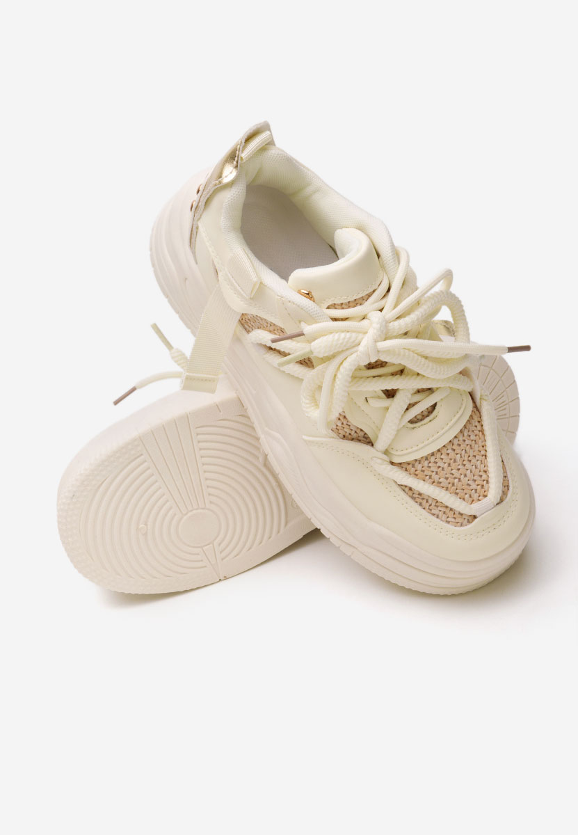 Baskets à plateforme beige Shirleen