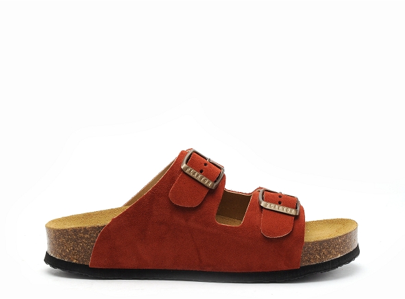 Plakton mules et sabots plats femme cp beta 340010 orange