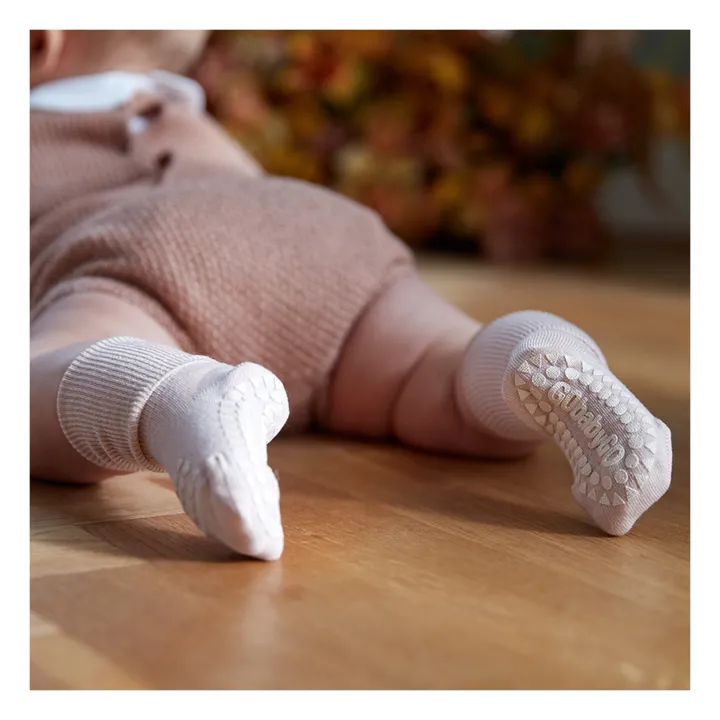 GOBABYGO Chaussettes Antidérapantes en Bambou | Rose