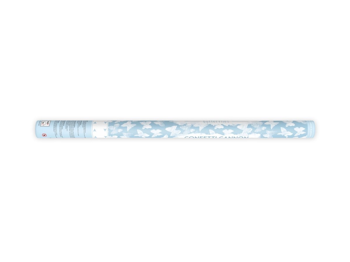 Confetti Kanon Vlinders Wit 80cm