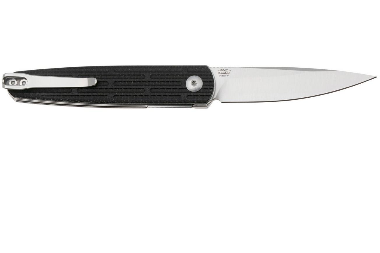 Kizer Bamboo V3722A1, Satin Nitro-V, Black Micarta zakmes, Maksim Epifantsev design