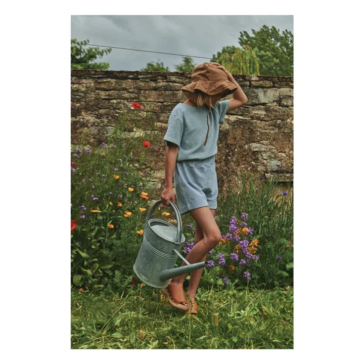 Poudre Organic T-Shirt Orgeat Eponge | Bleu gris