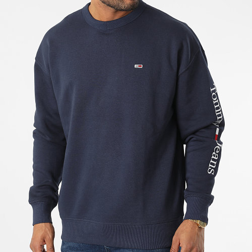 Sweat Crewneck Linear Placement 5012 Bleu Marine