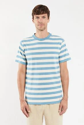 Armor-Lux T-Shirt Linnen Strepen Blauw 77345-KTU kopen