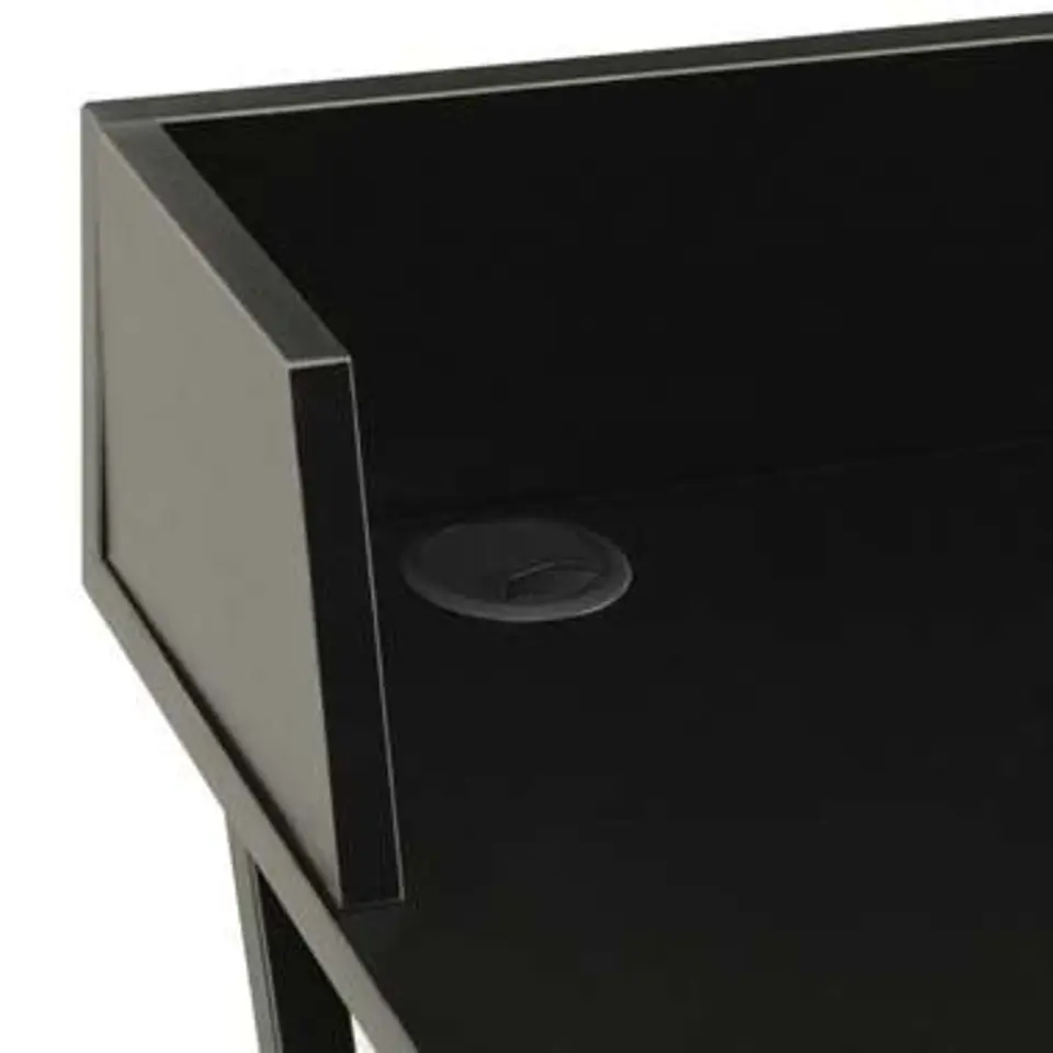 vidaXL - Computertafel - Zwart - Bewerkt hout
