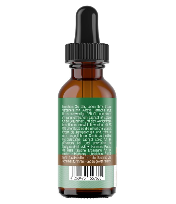 Avitava - CBD Vollspektrum Tropfen CBD-Öl Hunde mit Lachsöl