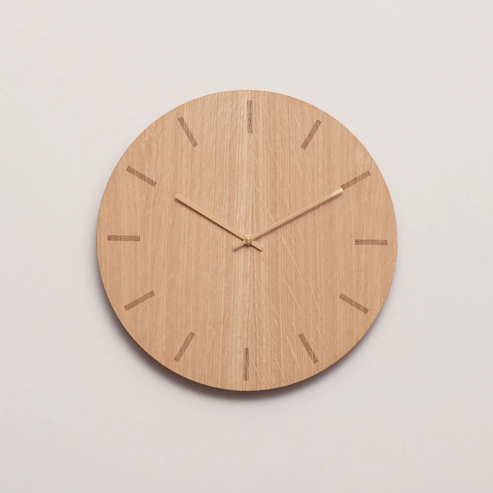 Hemverk  Light Oak vægur - Ø28 cm.