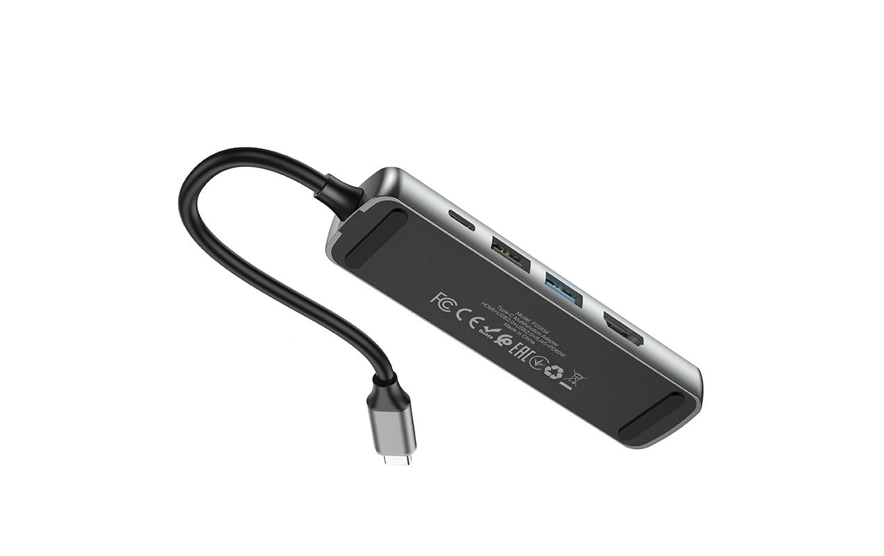 USB-C-MultiadapterKompakte USB-C-Dockingstation mit fünf Anschlussmöglichkeiten