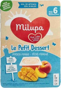 Milupa Le Petit Dessert Mango Pfirsich, 6 x 55 g