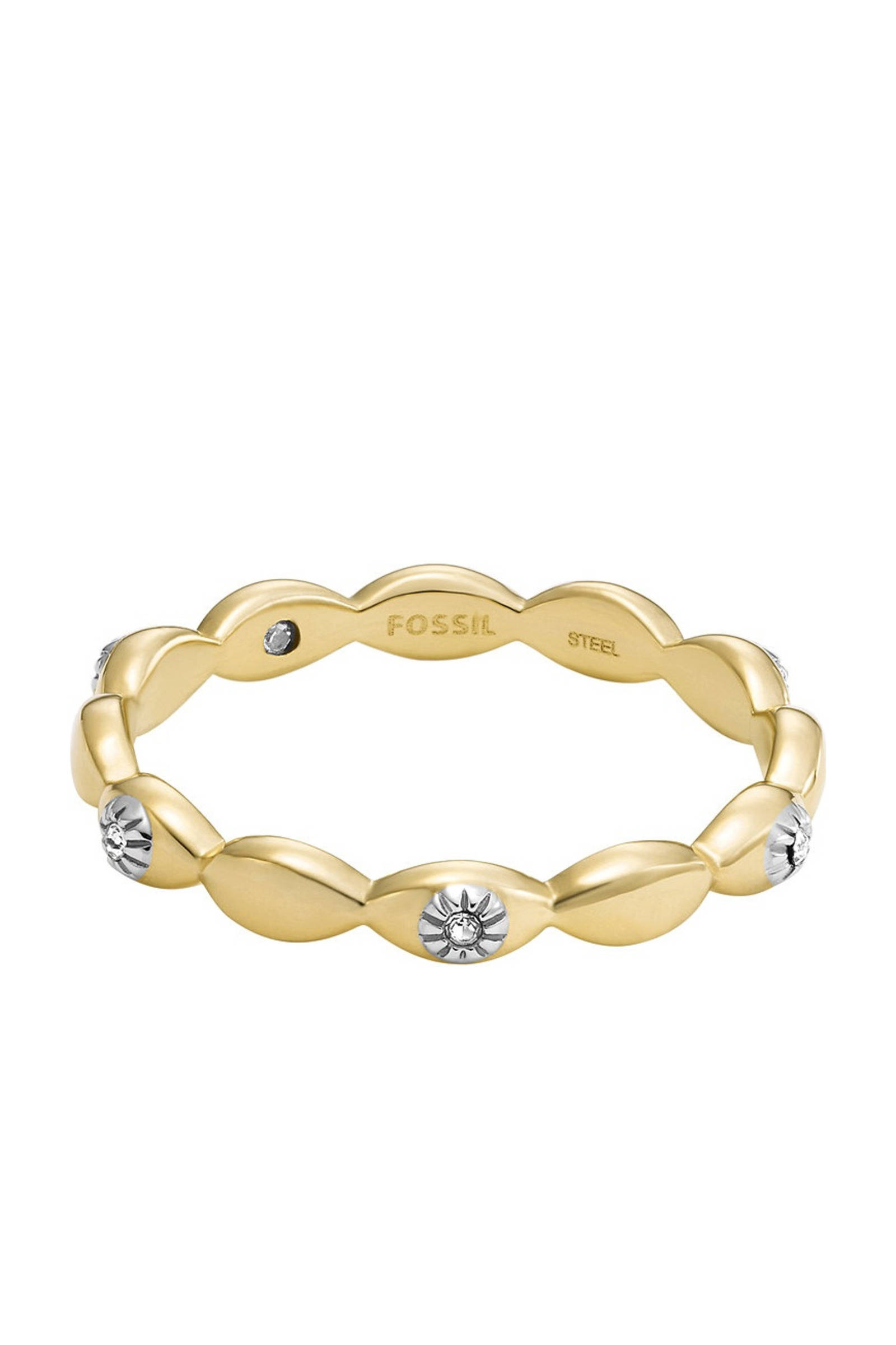 Fossil ring JF047967106 Sutton goudkleurig