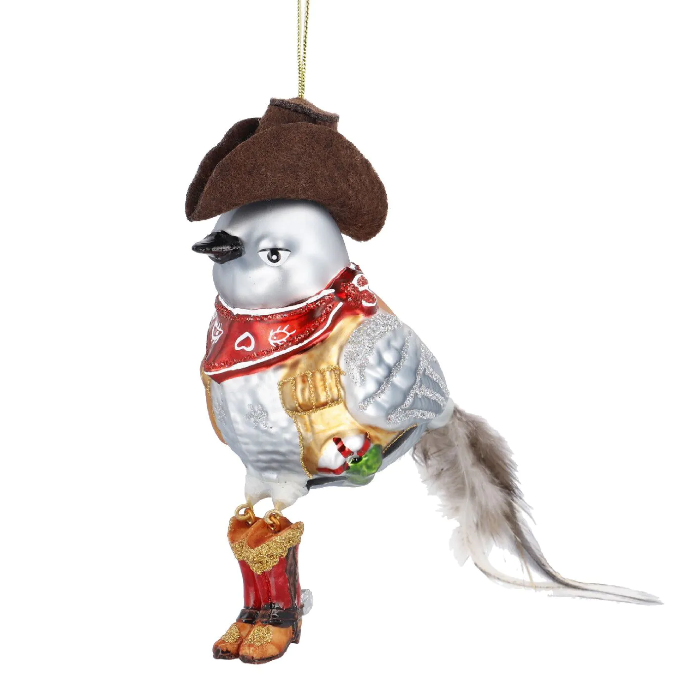 Anhänger Fancy, Deluxe, Vogel/Cowboy