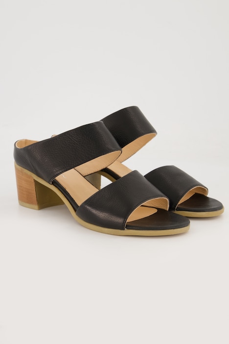 Leder-Sandaletten, offene Ferse, Weite H