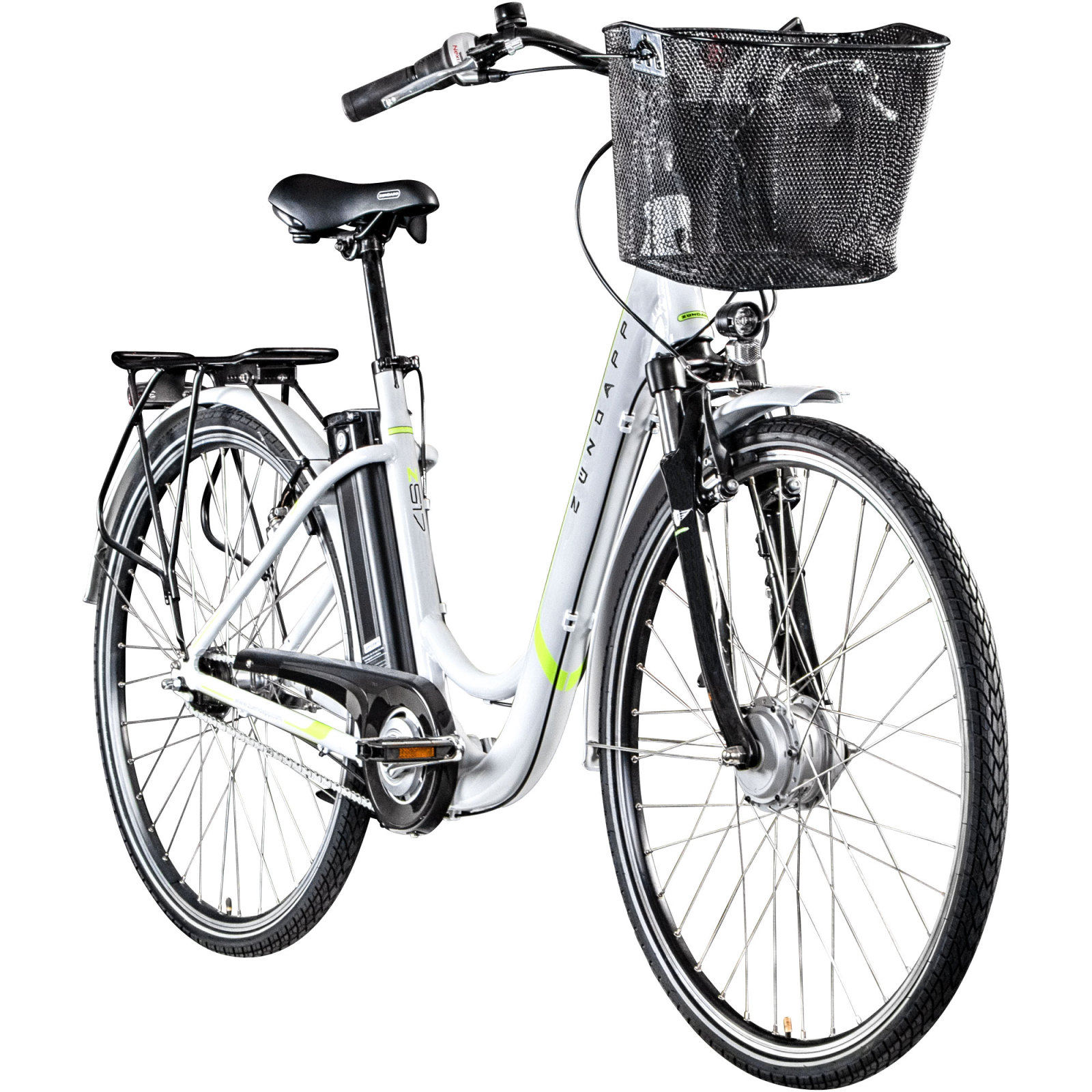 Zündapp Elektro Damenrad Z517 - weiß-gelb - 48 cm Rahmenhöhe