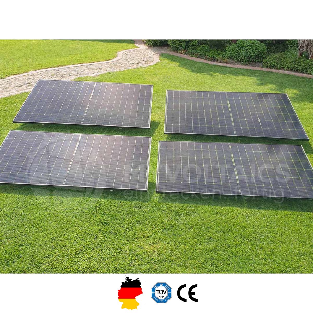 MyGarten Balkonkraftwerk 1760 Watt – 2024 Premium transparent Variante