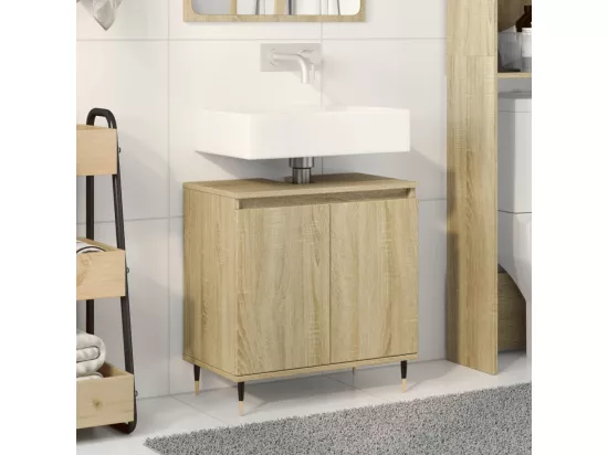 Armoire de bain chêne sonoma 58x33x60 cm bois d'ingénierie