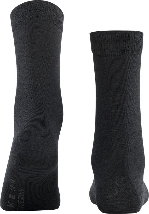 Falke Softmerino strømpe Sort