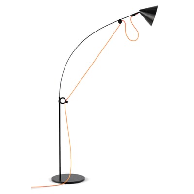 Tischleuchte Ayno S 2.0, Schwarz, Kabel: Neonorange
