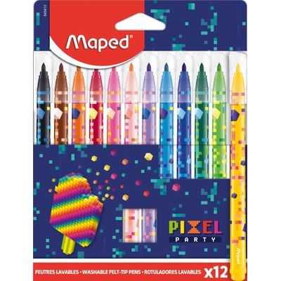 Maped Pixel Party - 12 Feutres en pochette carton