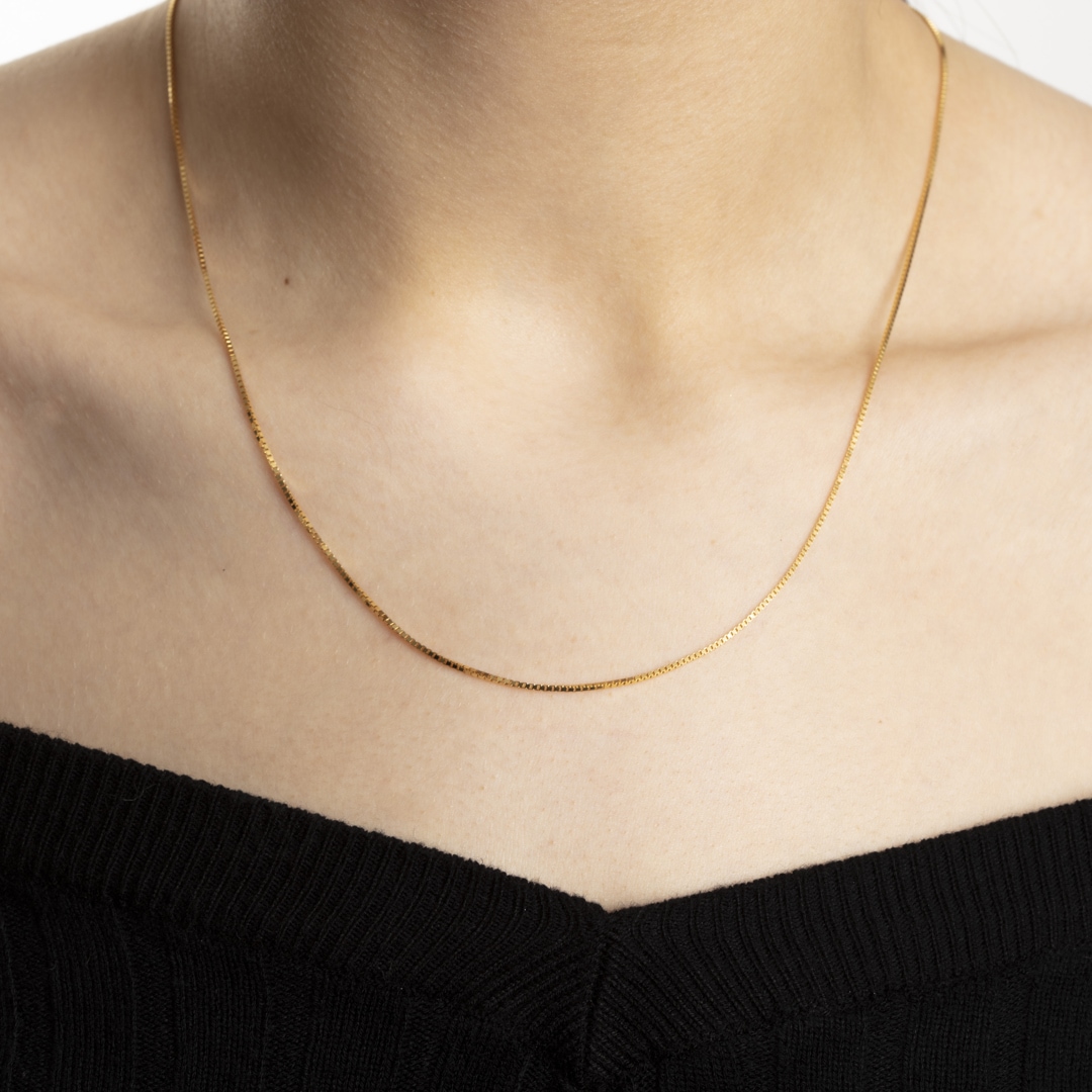 Venezianerkette diamantiert 750/18 K Gelbgold 0.9mm
