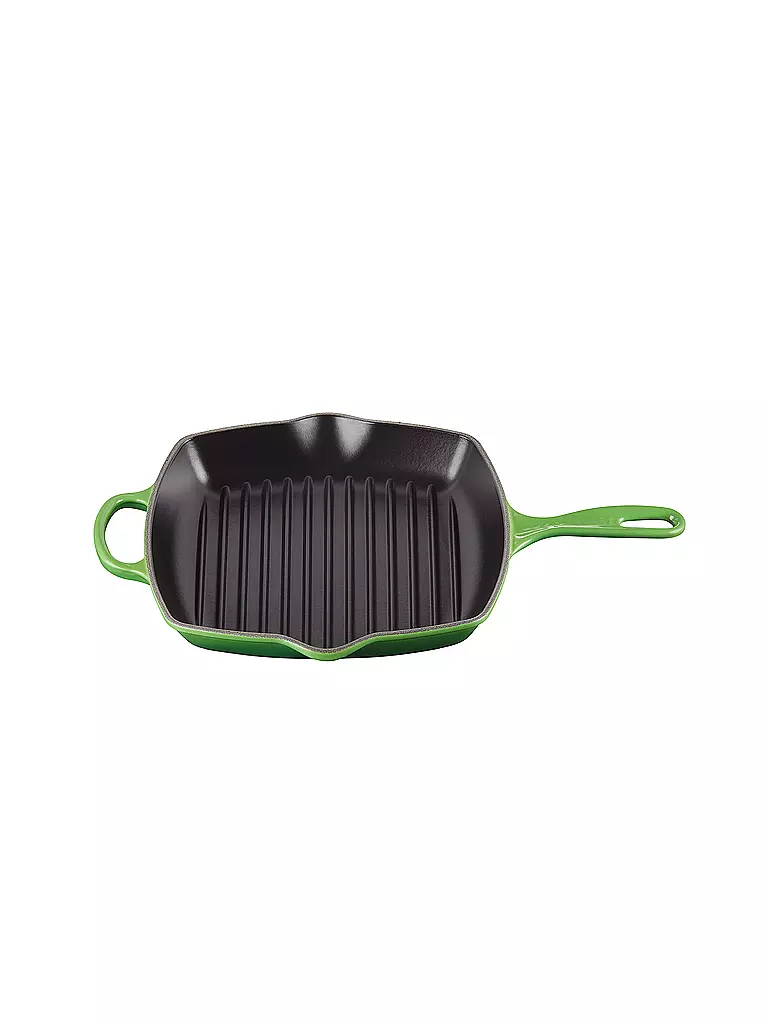 LE CREUSET Grillpfanne quadratisch Signature 26cm Bamboo Green grün