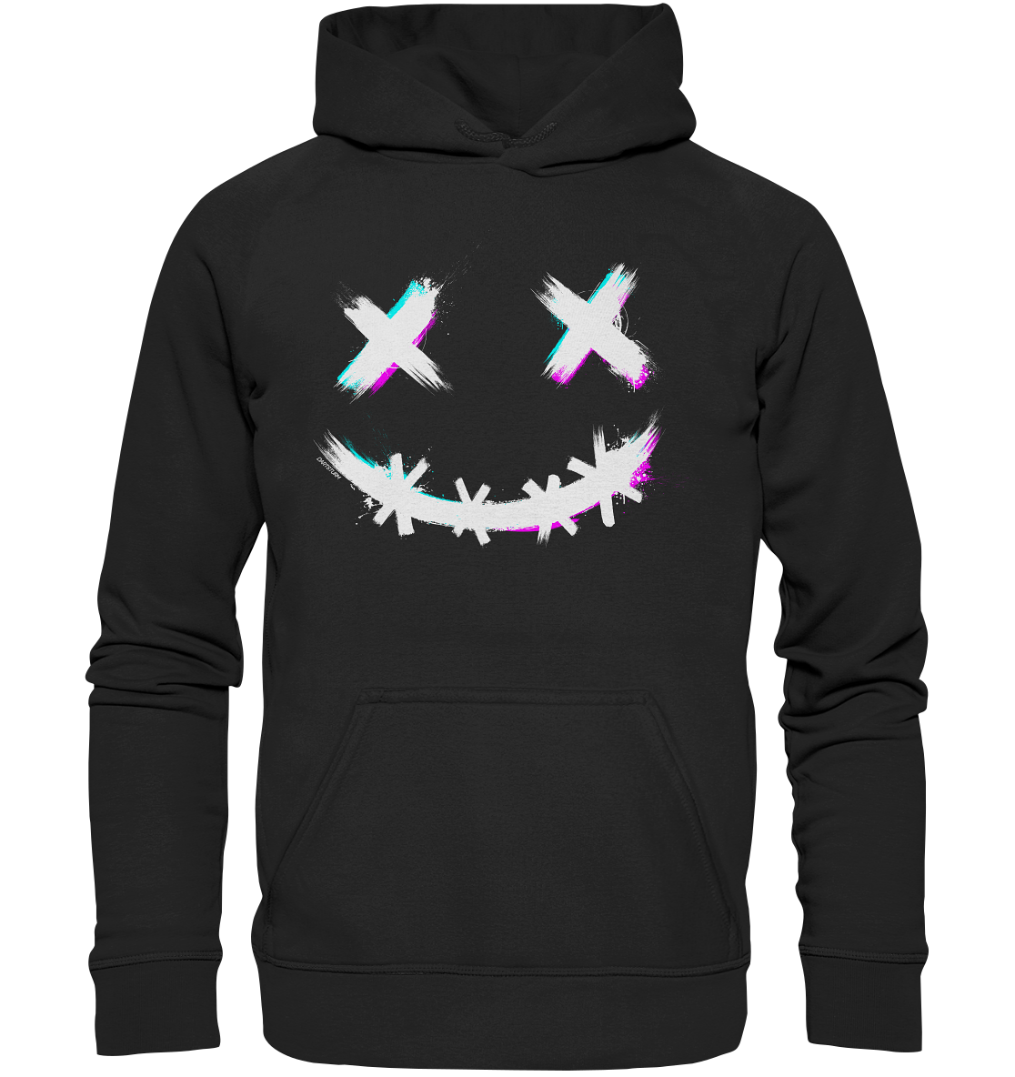 DartSturm - Scary Smile - Weiß - Basic Unisex Hoodie