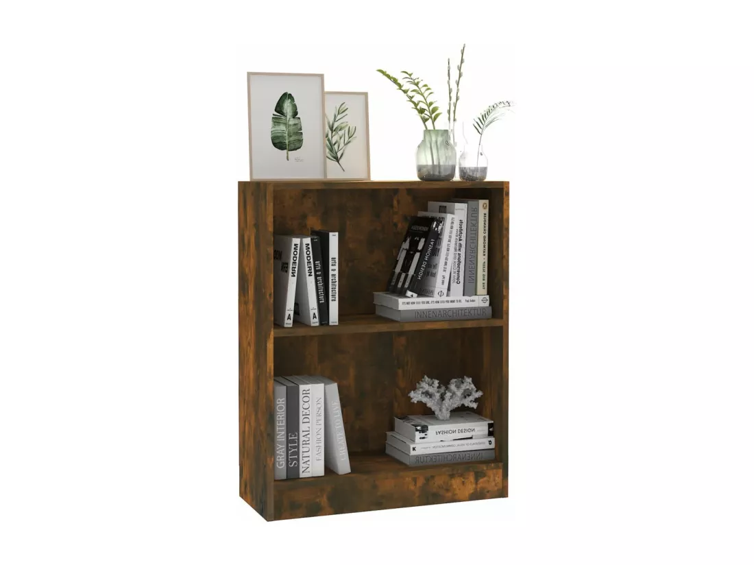 Bibliothèque Chêne fumé 60x24x74,5 cm Bois d'ingénierie