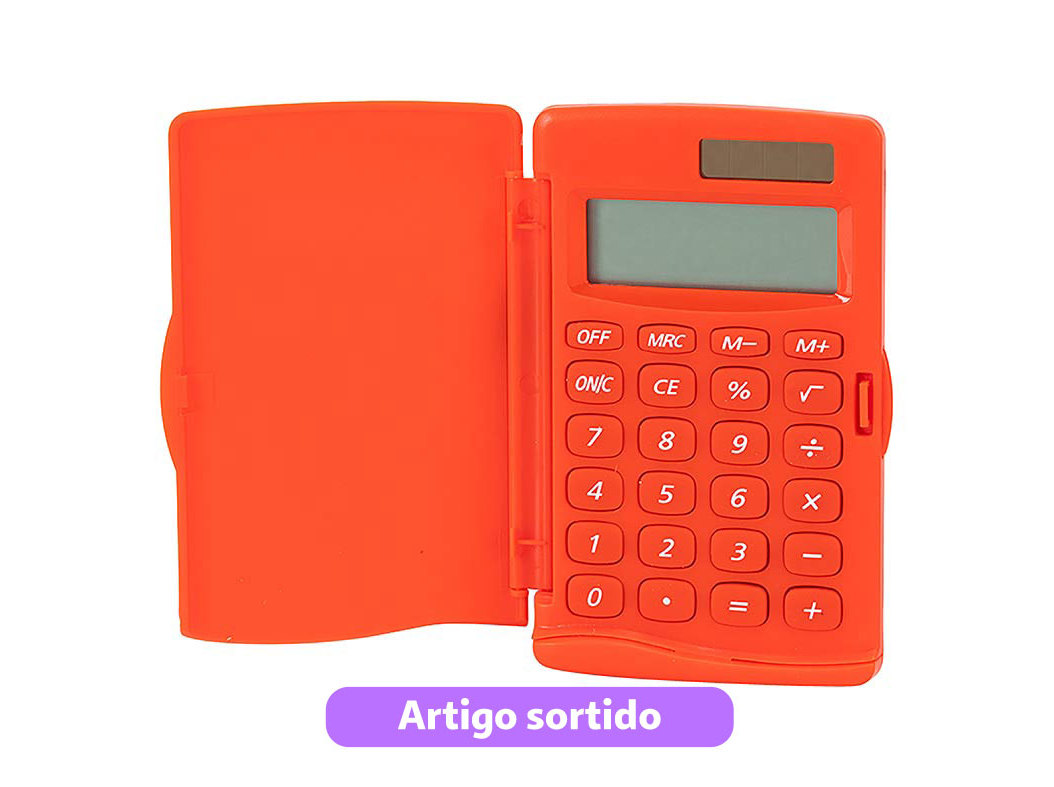 CALCULADORA 8 DÍGITOS AUCHAN CORES SORTIDAS