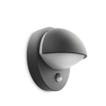Philips buitenlamp June antraciet met bewegingssensor