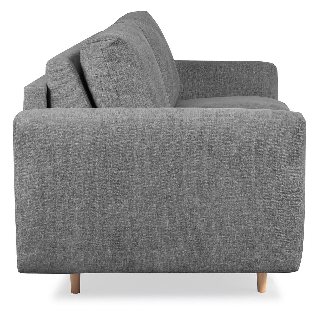 Bobochic Canapé droit cocoone convertible express  gris foncé - 200x105x98 cm