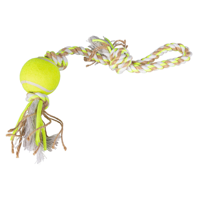 Hundespielzeug - Spielseil mit Ball - ca. 52 cm