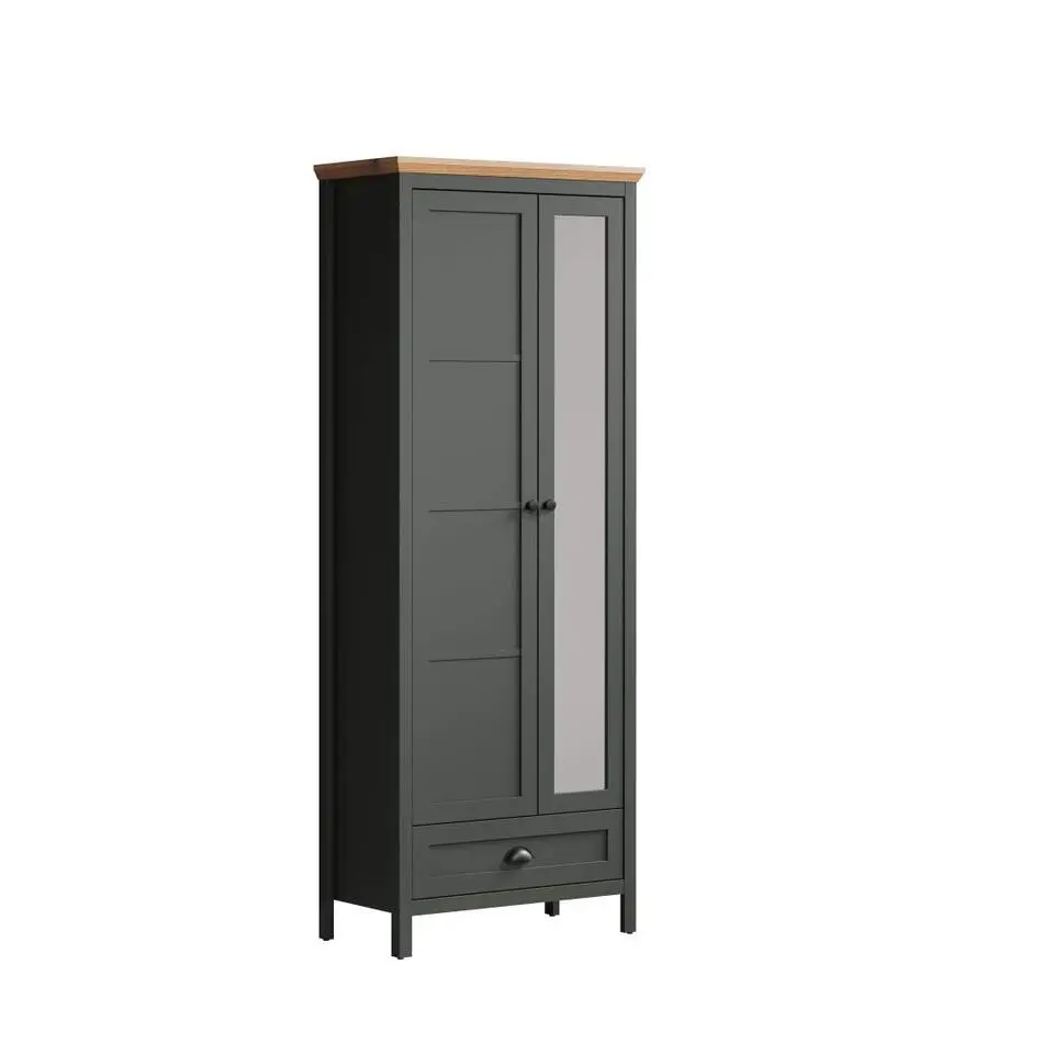 Hioshop Stanton kledingkast groen- eik decor
