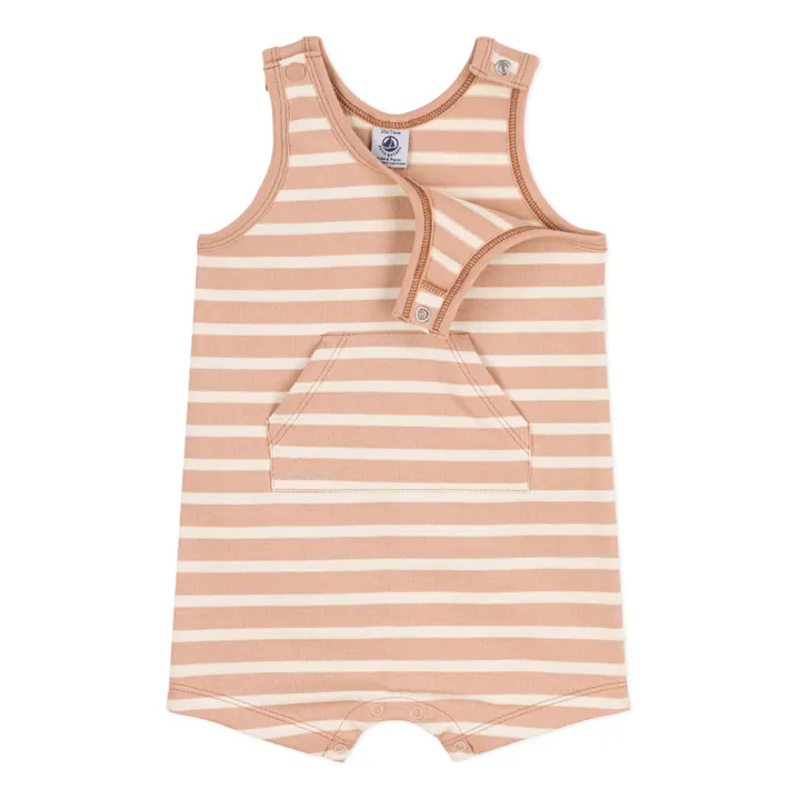 Petit Bateau Combinaison Courte Sans Manches en Jersey Epais | Vieux Rose