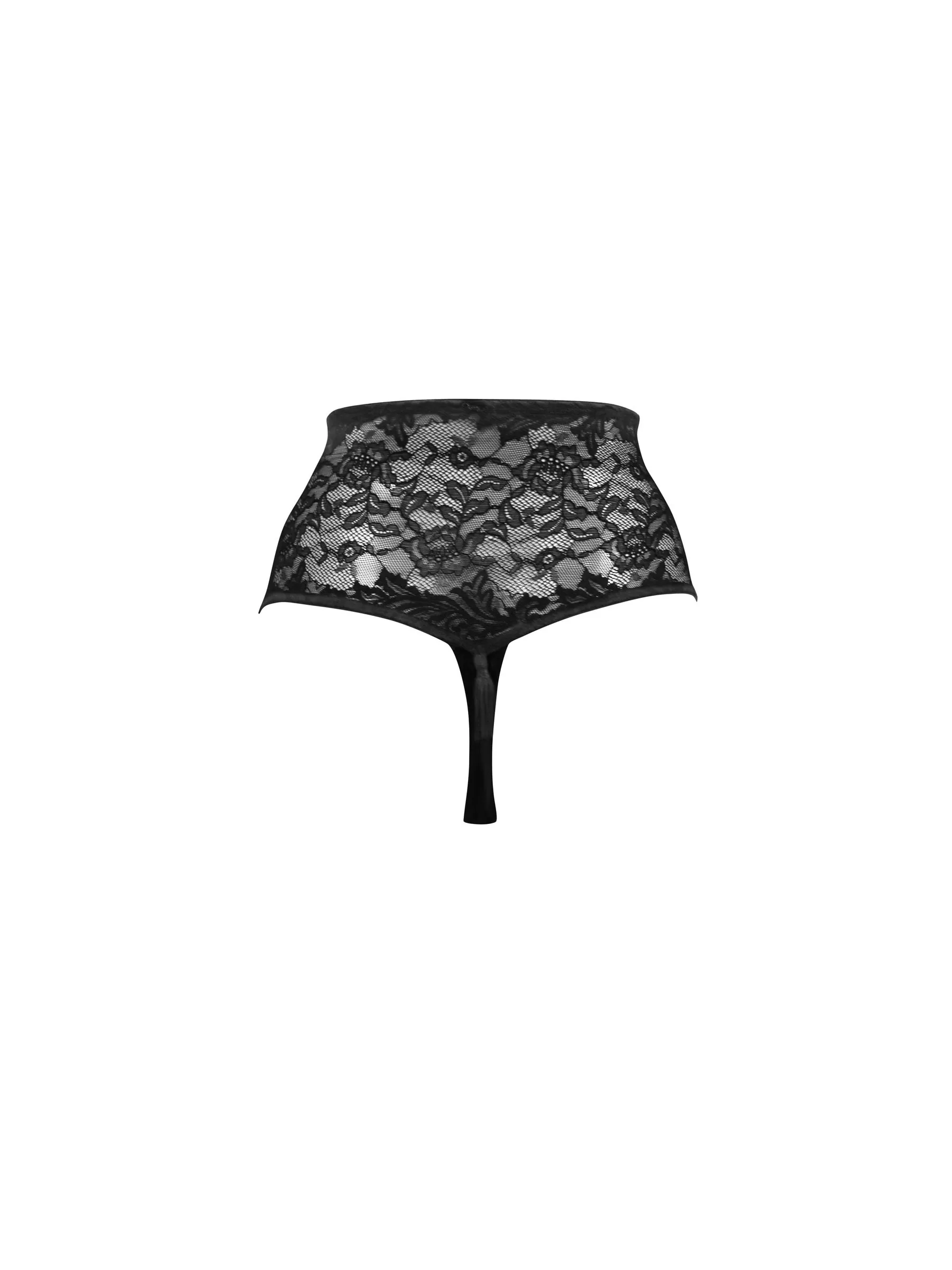 Zwart - Pour Moi For Your Eyes Only string met hoge taille zonder kruis