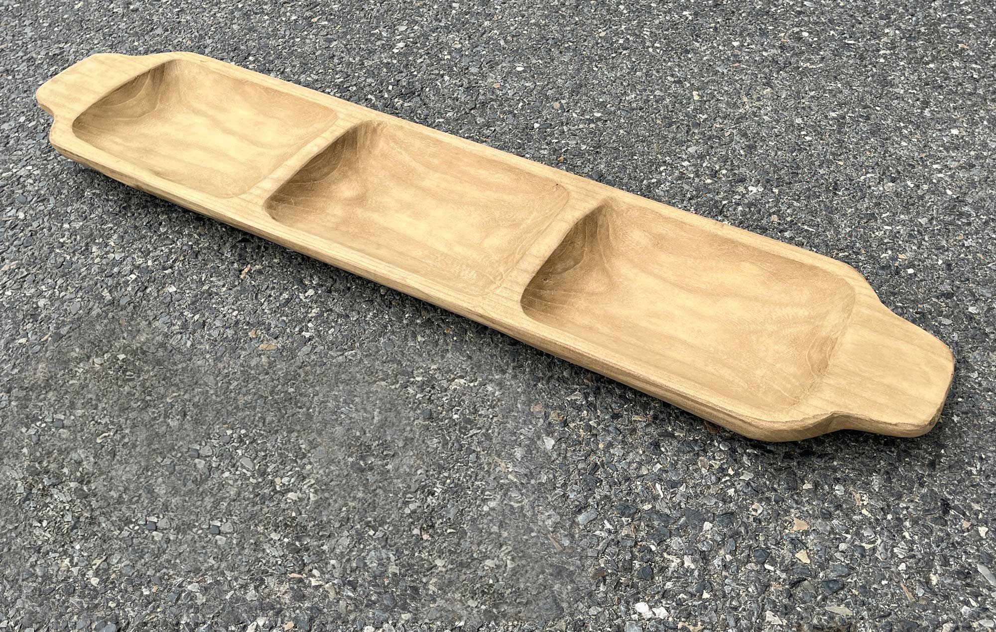 Tablett mit 3 Fächern, B 106 cm, T 23 cm, H 6 cm von fischer's lagerhaus