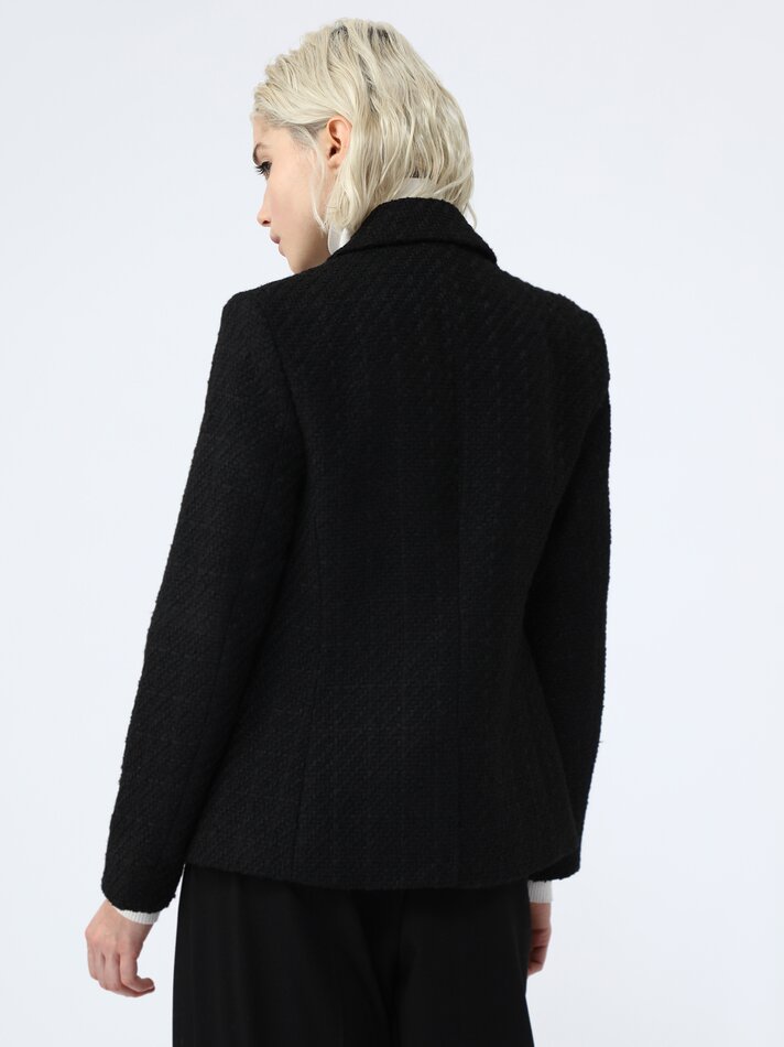 Blazer de abotoamento duplo - Preto