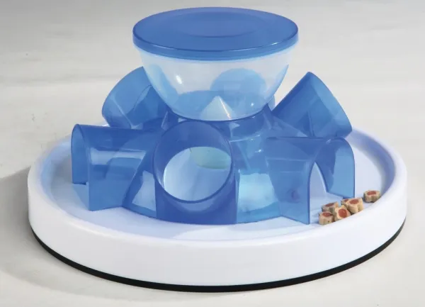 Trixie Cat Activity tunnel fodringsstation, ø 28 cm/14 cm, assorteret