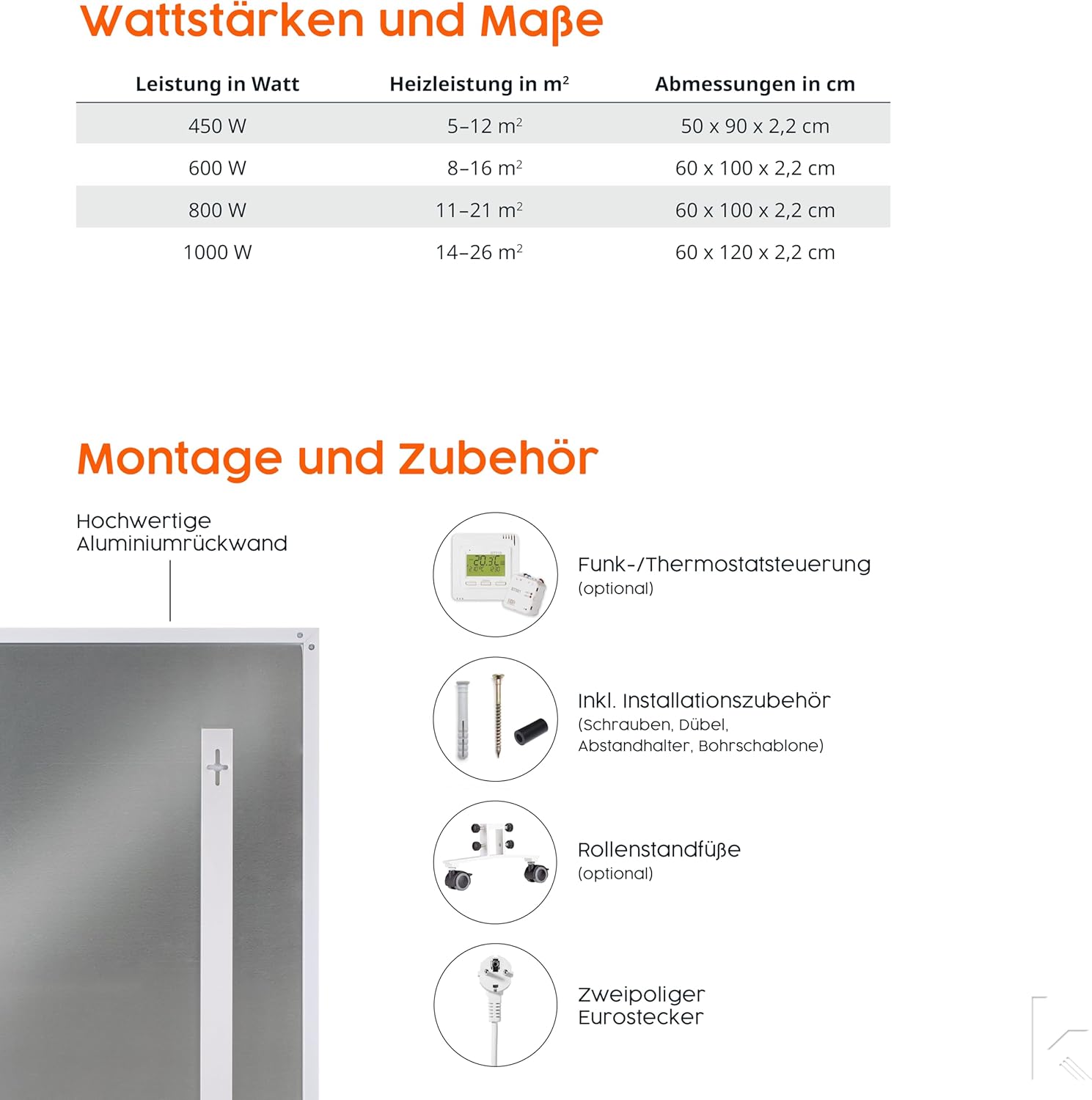Könighaus LED Infrarotheizung 1000W ✓ Deckenheizung mit LED-Beleuchtung ✓ 5 Jahre Garantie ✓ Doppelter Überhitzungsschutz ✓ Fernbedienung ✓ Helligkeit einstellbar: Kalt-, Neutral-, Warmweiß