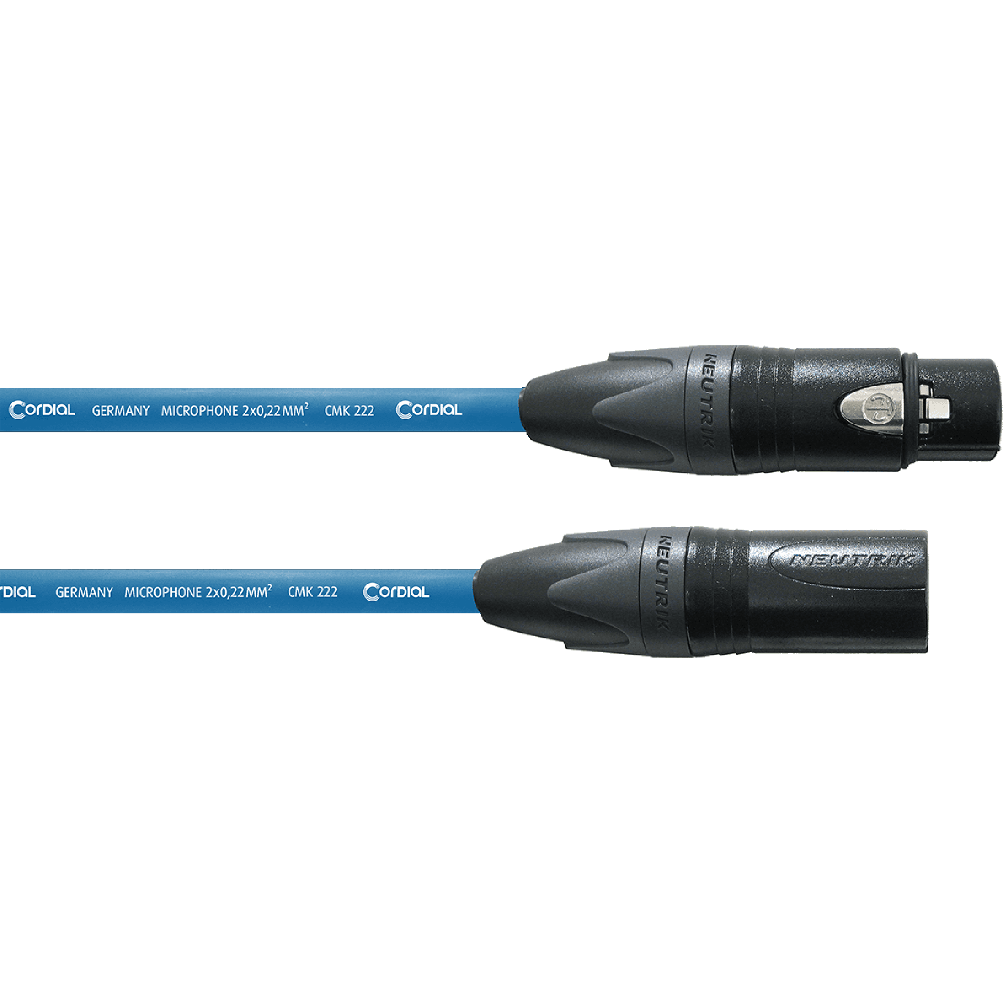 Cordial CPM5FM-BL Peak XLR (male) / XLR (female) kabel 5 meter blauw