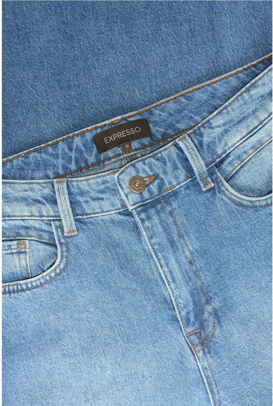 Expresso - High Waist Wide Leg Jeans - Medium Blue Denim