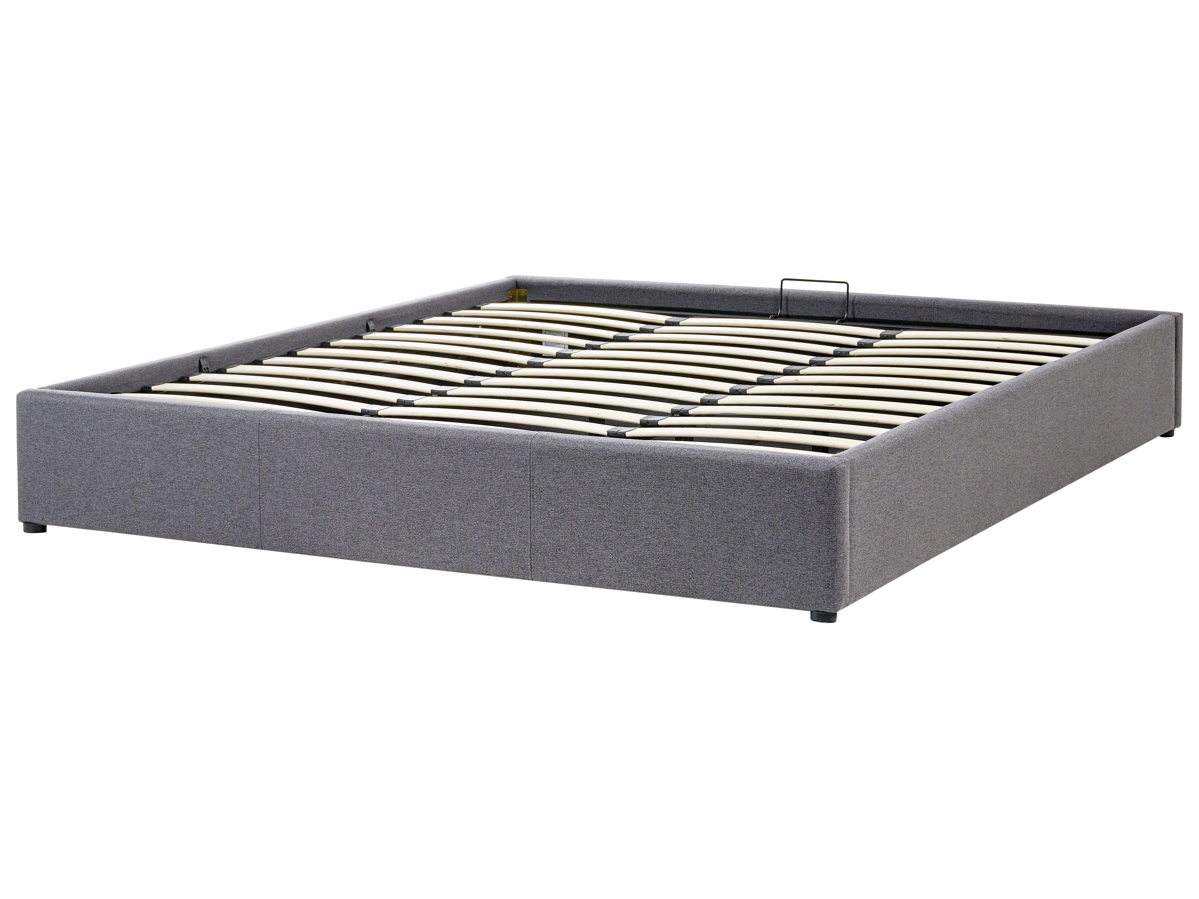 Opbergbed zonder hoofdbord Stof DINAN 180 x 200 cm Donkergrijs