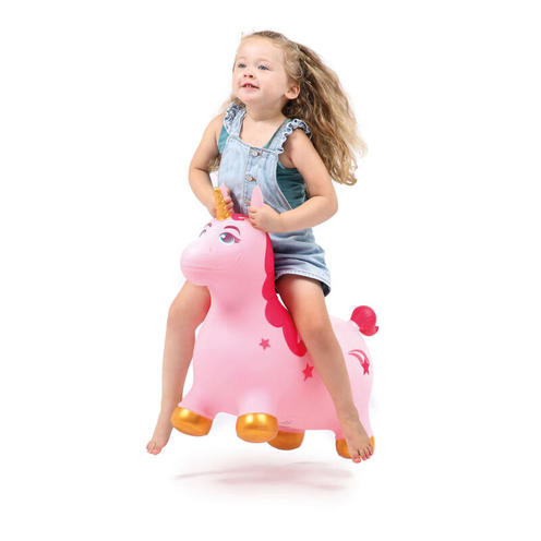 Ballon sauteur licorne magique - Rose - LUDI