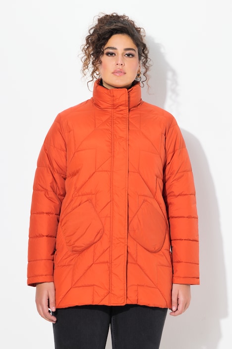 Steppjacke, Stehkragen, seitliche Druckknöpfe