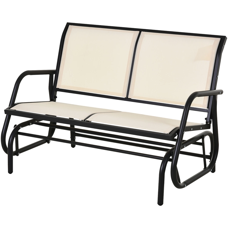 Outsunny Sitzbank mit Schaukelfunktion beige