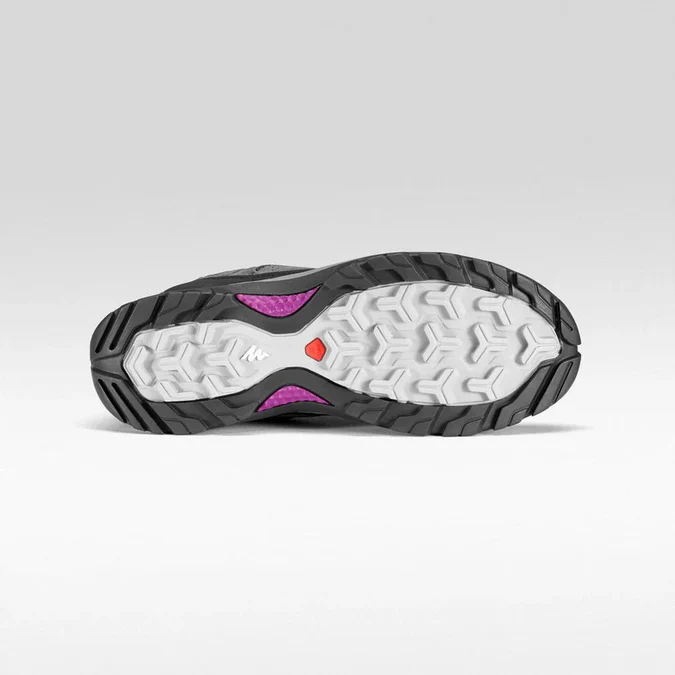 Decathlon Quechua - Sapatos impermeáveis de caminhada na montanha Quechua para mulheres - MH500 - rosa e cinza